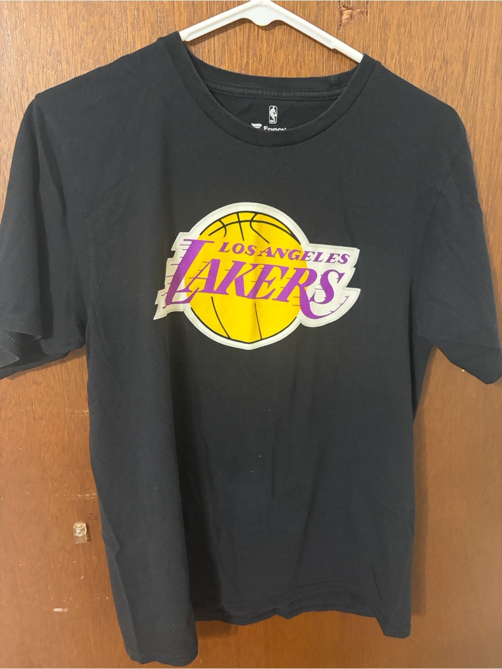 Los Angeles Lakers Black Graphic Tee James on the back